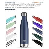 Mont-Clair H2O Stainless Steel Water Bottle,