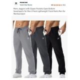 New size medium Mens Joggers with Zipper Pockets
