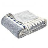 New Lush Decor Herringbone Stripe Woven Tassel