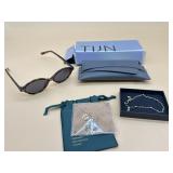 Two pieces jewelry and one pair sunglasses in new