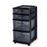 New Homz Tall Solid Plastic 4 Drawer Medium