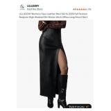 New size large LILLUSORY Womens Faux Leather Maxi