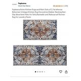 New Faptoena Boho Kitchen Rugs and Mats Sets of