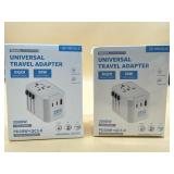 New lot of two universal travel adapters.