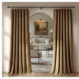 New Beauoop Golden Brown Velvet Curtains 84