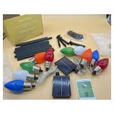 Large C9 solar Christmas light set new condition