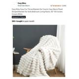 New Cozy Bliss Faux Fur Throw Blanket for Couch,