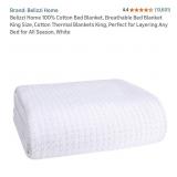 New Belizzi Home 100% Cotton Bed Blanket,