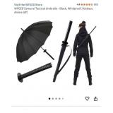 New WPOZD Samurai Tactical Umbrella - Black,