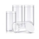 New Leak Proof Plastic Container, 4 Pack Clear