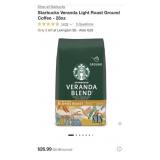 New Starbucks Veranda Light Roast Ground Coffee -
