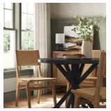 New Ceylon Woven Dining Chair Natural Wood -