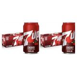 New Cherry 7UP Soda, 12 fl oz Cans, 24 Pack -