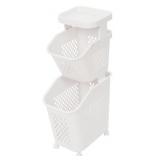 New 2-Tier Plastic Laundry Hamper Sorter with