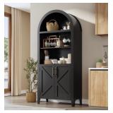 Garvee Arched Kitchen Pantry Cabinet With Doors