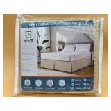 New king waffle weave bed skirt