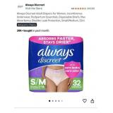 New Always Discreet Adult Diapers for Women,