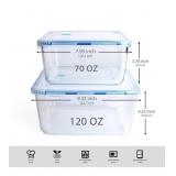 New Large Borosilicate Tempered Glass Food