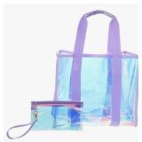 New Beach Bag Zipper Modern Iridescent Tote Bag