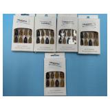 New (Lot of 5) Luxury Designer Pattern Press On