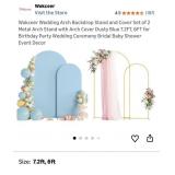 New Wokceer Wedding Arch Backdrop Stand and Cover