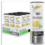 CELSIUS Sparkling Lemon Lime, Sugar Free Energy