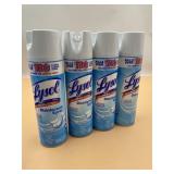 Lot of 4 Lysol Disinfectant Spray,