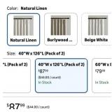 New Blackout Linen Curtains 126 Inches Long Pinch