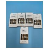 New (Lot of 5) Luxury Designer Pattern Press On