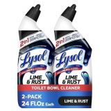 New 2-Pack Lysol Lime & Rust Toilet Bowl Cleaner