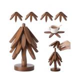 New Wood Coasters, Trivets Set of 4, Square,