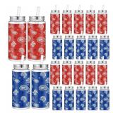 New Eersida 24 Pcs Western Cowboy Plastic Tumbler