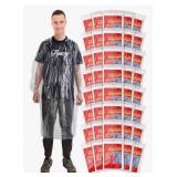 New 40 Pack Disposable Rain Ponchos for Adults