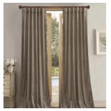 StangH Taupe Velvet Curtains 96 inches Long,