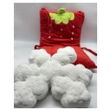New 18-Inch Snowflake Throw Pillow, Soft Plush 3D