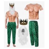 Jamntower 4 Pcs Halloween Poseidon Costumes