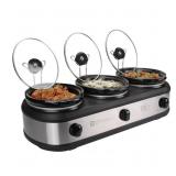 TRU Triple Buffet Server - Three 2.5 Quart
