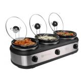 TRU Triple Buffet Server - Three 2.5 Quart