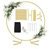 New 7.2FT Round Balloon Arch Stand,Gold Arch