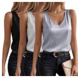 Size medium Riyiper 3 Pack Women's Silk Satin