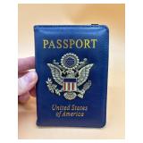 RFID Blocking Passport Holder for Women Men, Leath