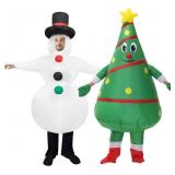 2 Packs Inflatable Costume Snowman and Christmas T