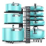 MUDEELA Pots and Pans Organizer Rack under