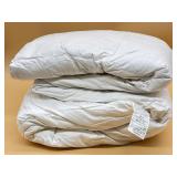 New king 90% white goose feather comforter