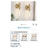 Wall Sconces Set of Two, Hardwired Brushed