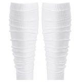 New 2-Pack Large QEES White Football Scrunch Leg