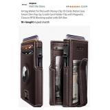 Airtag Wallet for Men,with Money Clip 10 Cards