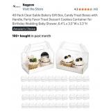 40 Pack Clear Gable Bakery Gift Box, Candy Treat