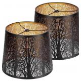 Metal Lamp shades Set of 2, Drum Lam pshades 7.9'