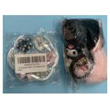 New 2Pcs Cute Cartoon Keychains For Girls